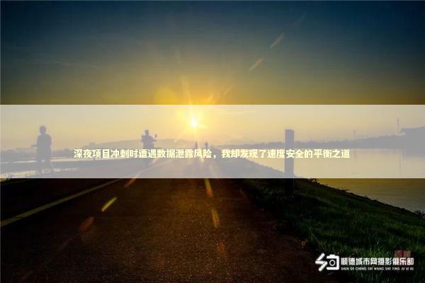 深夜项目冲刺时遭遇数据泄露风险，我却发现了速度安全的平衡之道 新闻